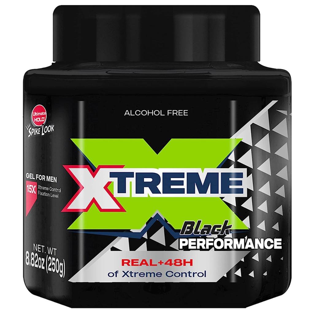 XTREME GEL HAIR GEL 250 GM BLACK PERFORMANCE