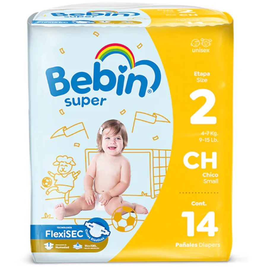 BEBIN SUPER DIAPERS FLEXISEC SMALL 14CT