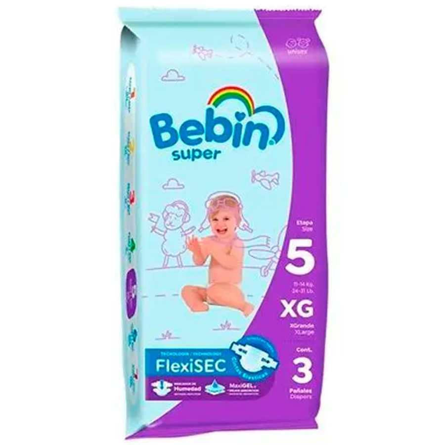 BEBIN SUPER DIAPERS FLEXISEC X-LARGE 3 CT