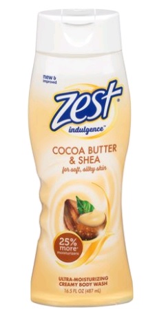ZEST BODY WASH 18 OZ INDULGENCE COCO BUTTER & SHEA