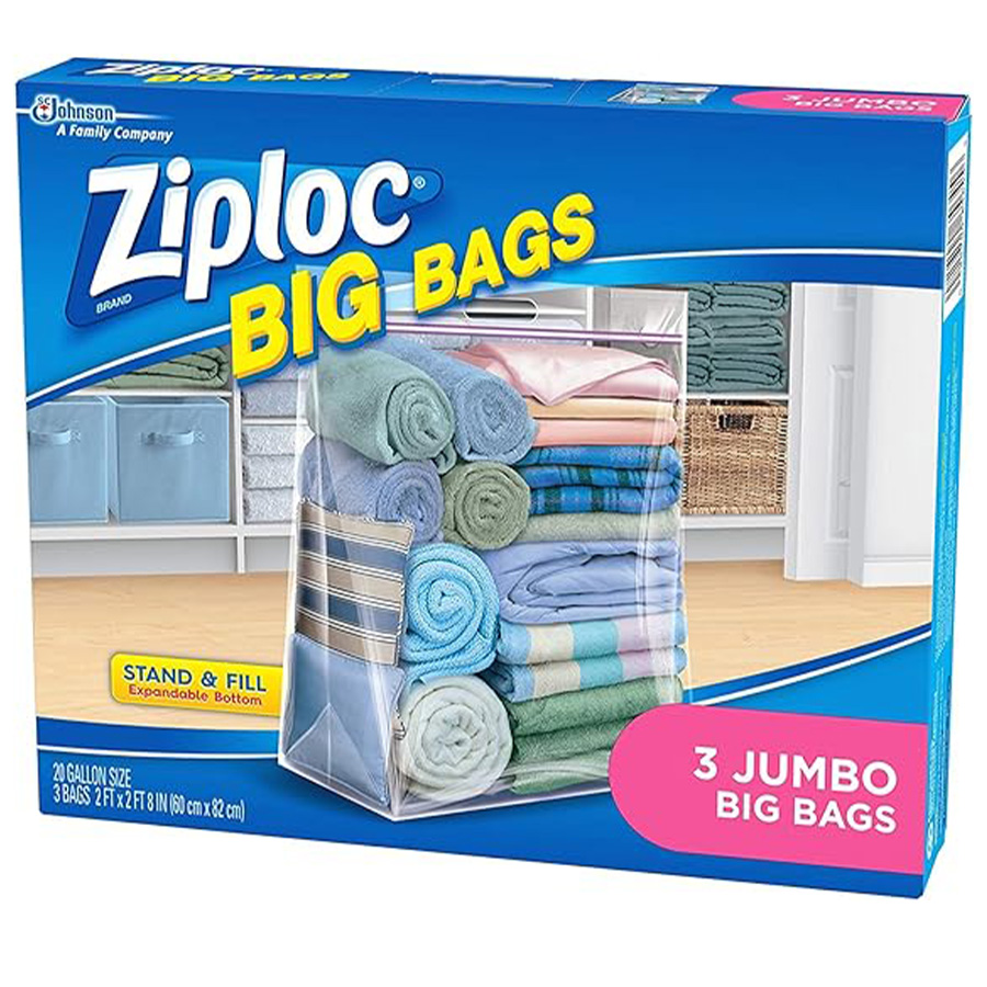 ZIPLOC BAG 3 CT JUMBO