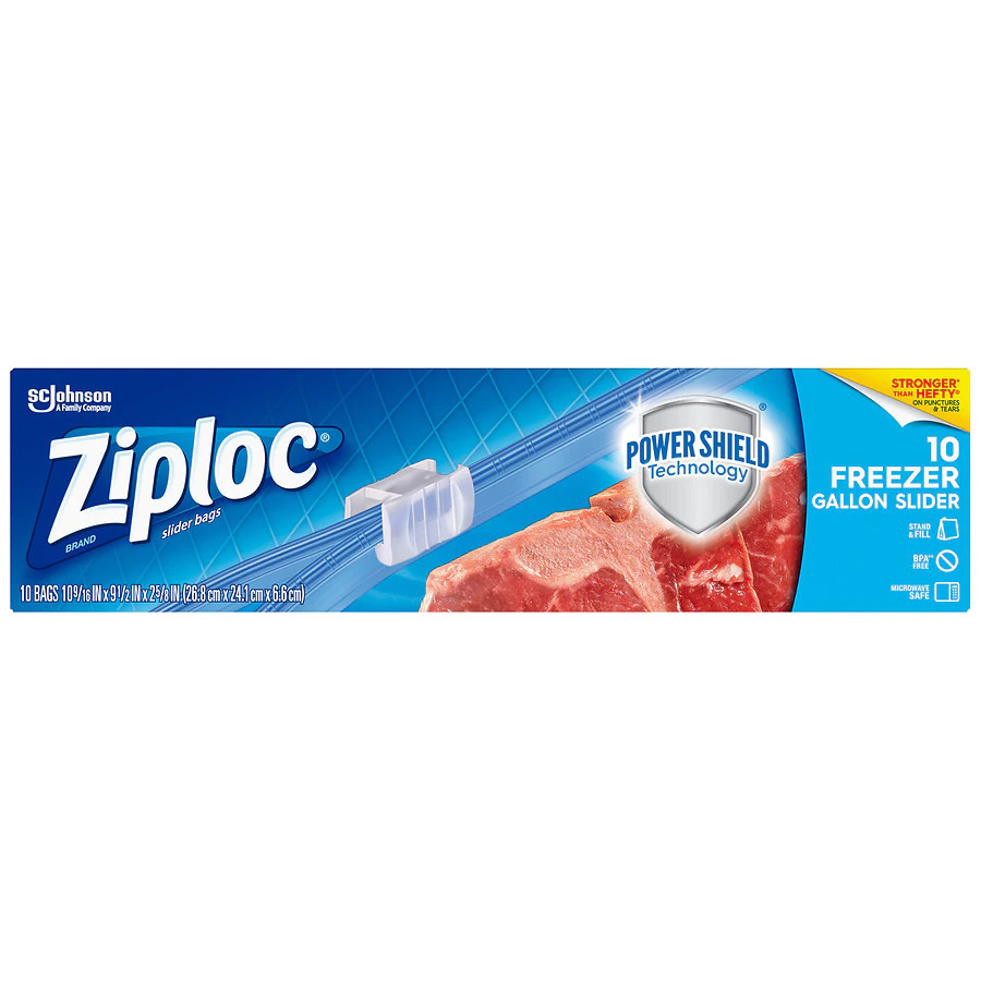 ZIPLOC FREEZER BAG 10 CT