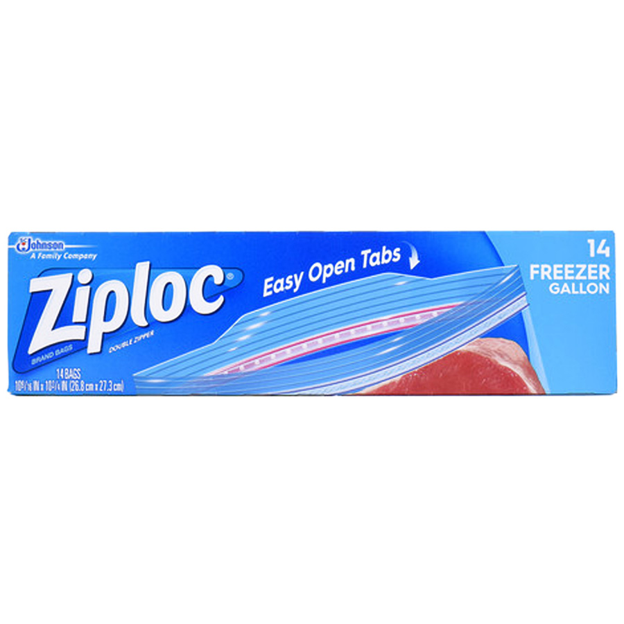 ZIPLOC FREEZER BAG 14 CT GALLON