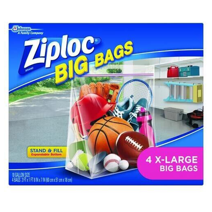 ZIPLOC FREEZER BAG 4 CT X-LARGE