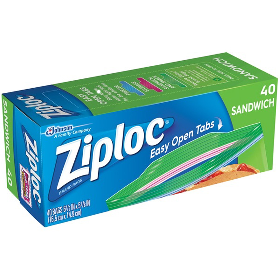 ZIPLOC SANDWICH BAG 50 CT