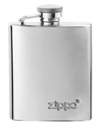 ZIPPO LIGHTER 1 PK HI POL FLASK EMBOSS NO. 122228