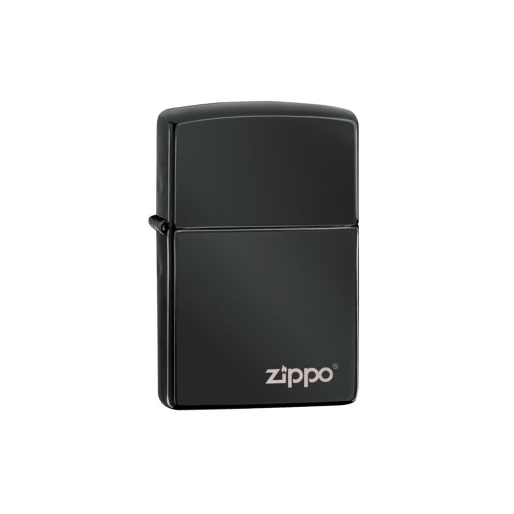 ZIPPO LIGHTER 1 PK HIGH POLISH BLACK LASER ENGRAVE NO. 24756ZL
