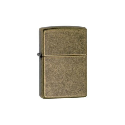 ZIPPO LIGHTER 1 PK REG FLAT BTM ANTIQUE BRAS2 NO. 201 FB
