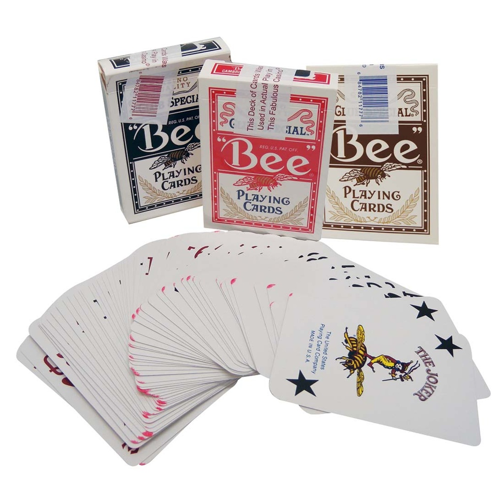BEE PLAYING CARD 1 CT CASINO USED