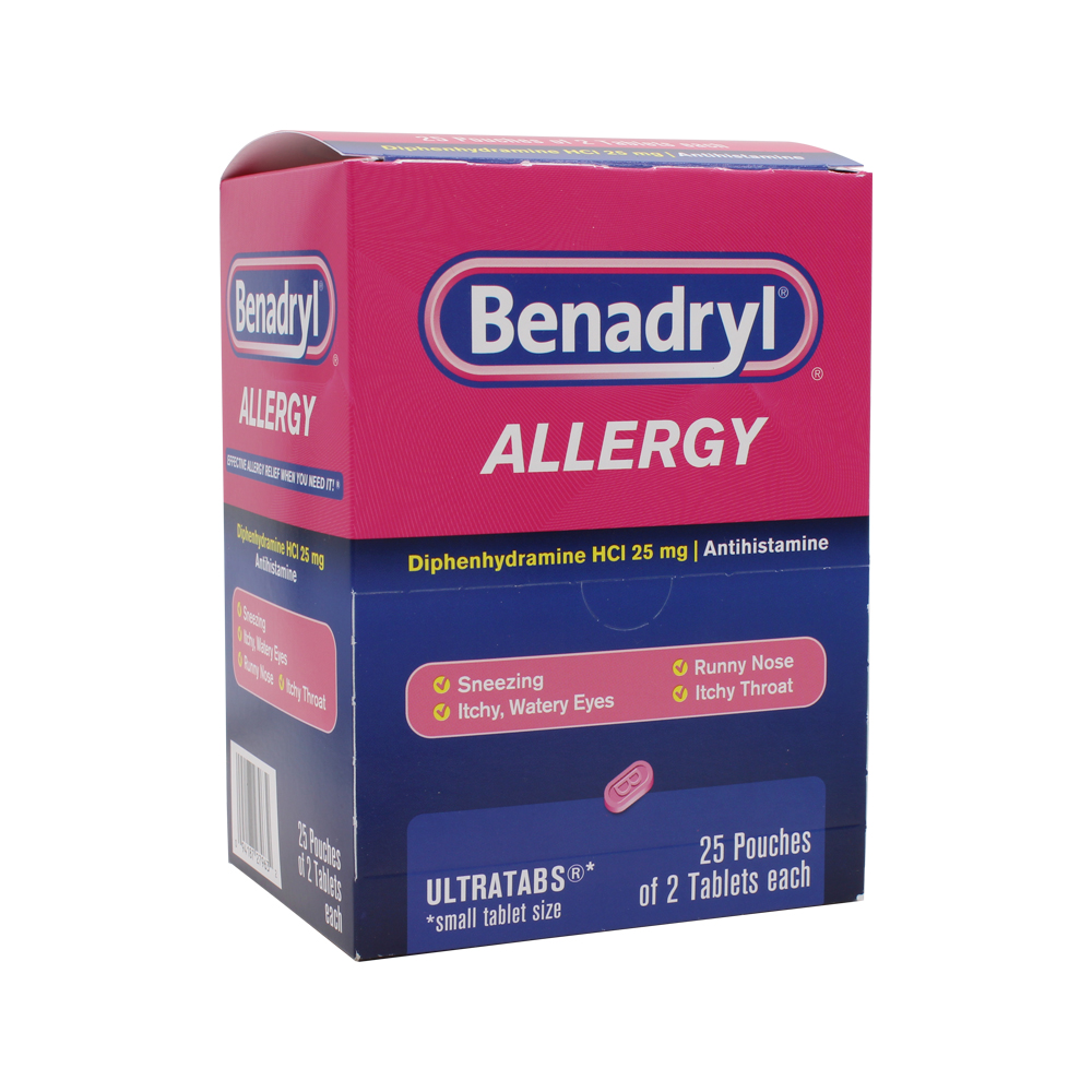 BENADRYL ALLERGY RELIEF 2 CT TABLET BOX