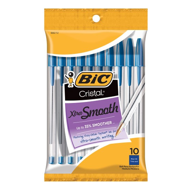 BIC BALL POINT PEN 10 CT BLUE