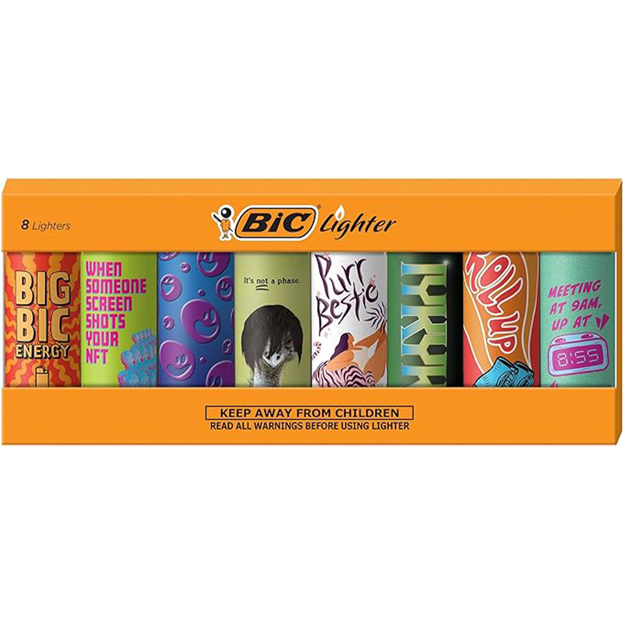 BIC DISPOSABLE LIGHTERS 1CT ROTAT TRENDS