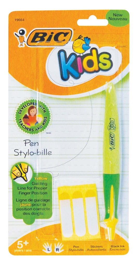 BIC KIDS PEN 1 PK BLACK INCLUDES 3 NAME LABEL