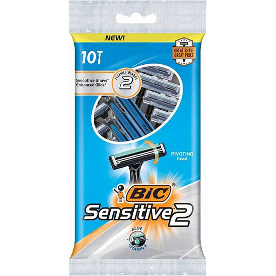 BIC RAZORS 2 PK SENSITVE BLUE