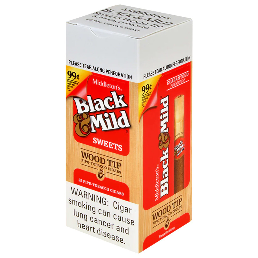 BLACK & MILD CIGARS 1 CT 1.19 SWEET WOOD TIP