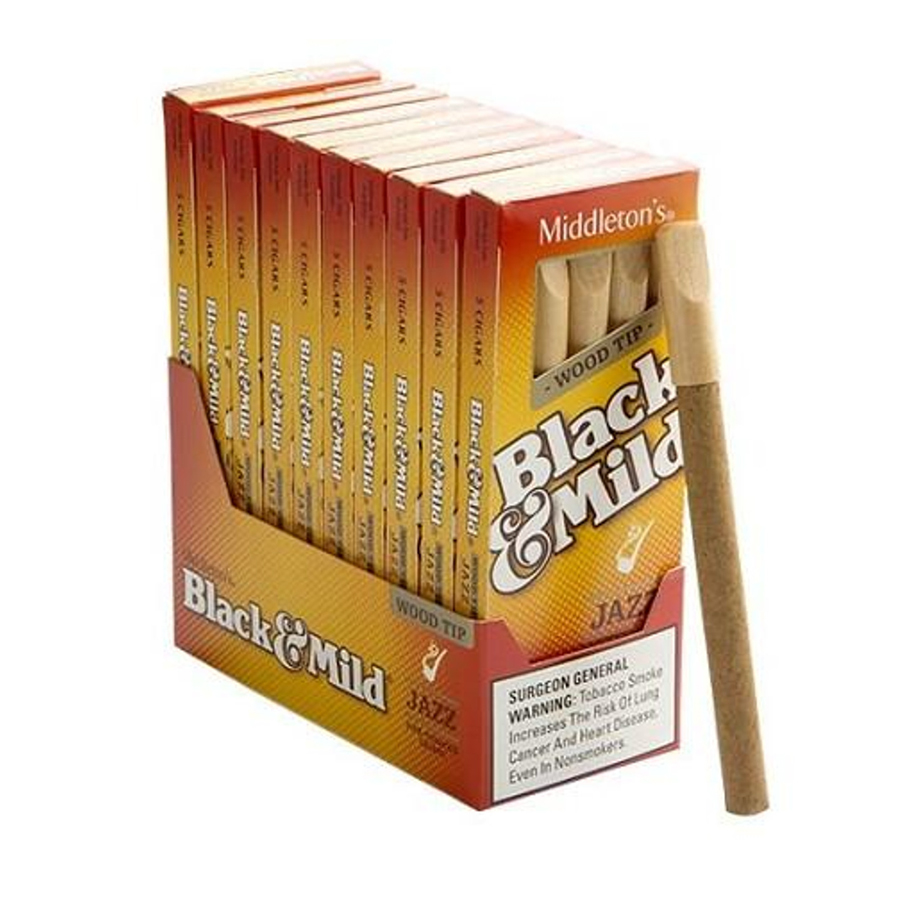 BLACK & MILD CIGARS 1 CT WOOD TIP JAZZ