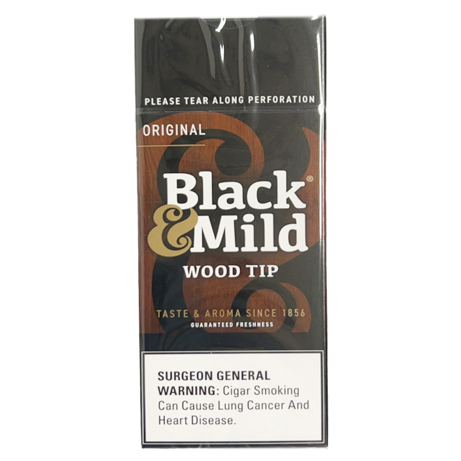 BLACK & MILD CIGARS 1 CT WOOD TIP REG.