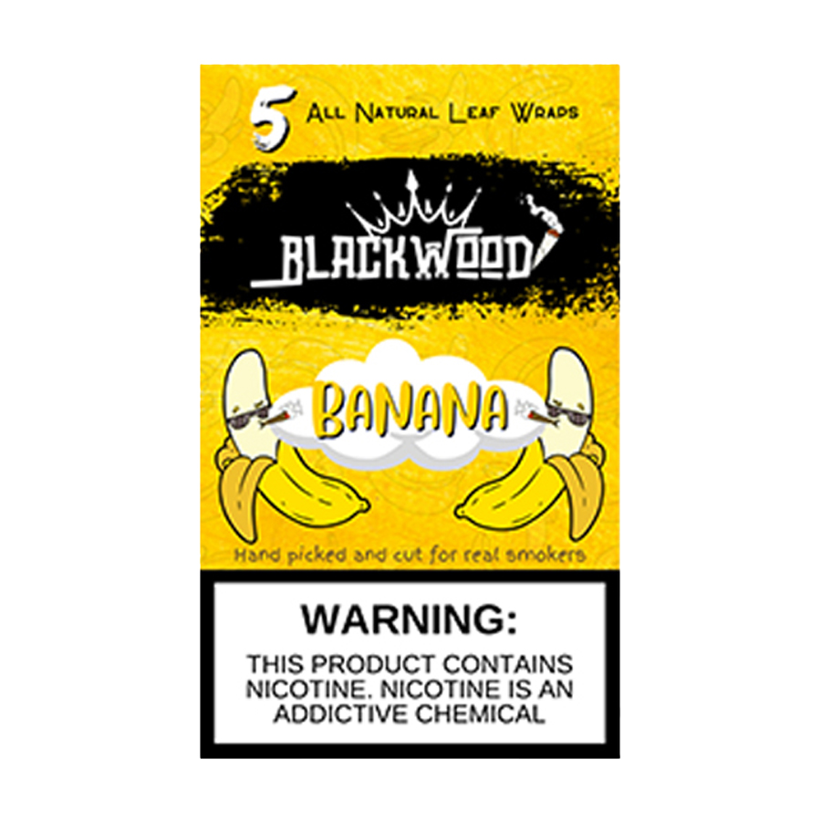BLACKWOOD 5 ALL NATURAL LEAF WRAPS 5 CT BANANA