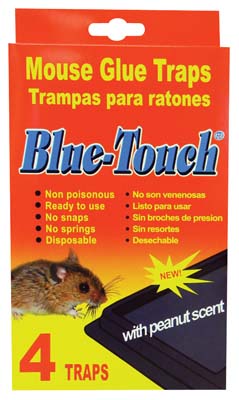 BLUE TOUCH GLUE TRAP 4 PK MOUSE & RAT PEANUT SCENT