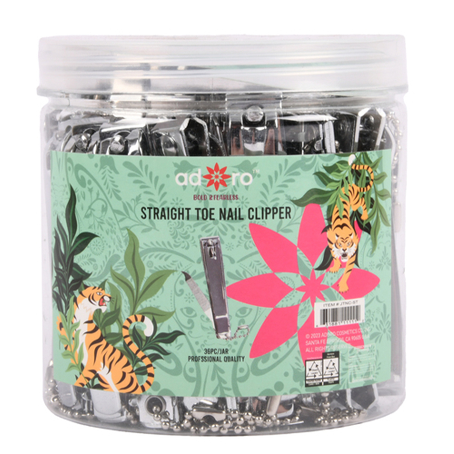 ADORO NAIL CLIPPER 1 CT CURVED TOE NAIL JAR