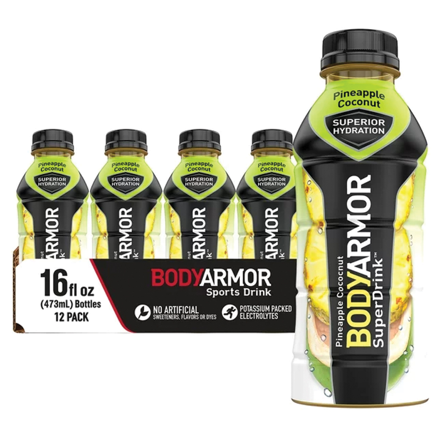 BODY ARMOR ENERGY DRINK 16 OZ / 473 ML PINEAPPLE COCONUT