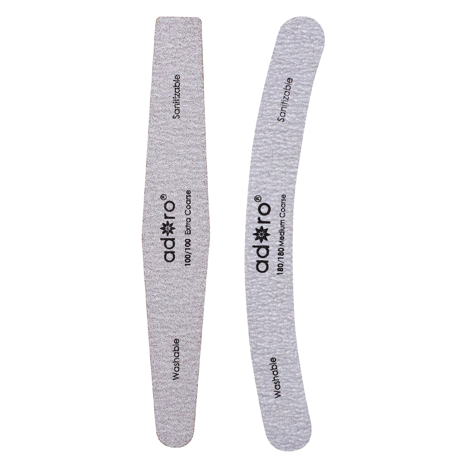 ADORO NAIL FILE 2 CT CURVE & DIAMOND EMERY BOARD