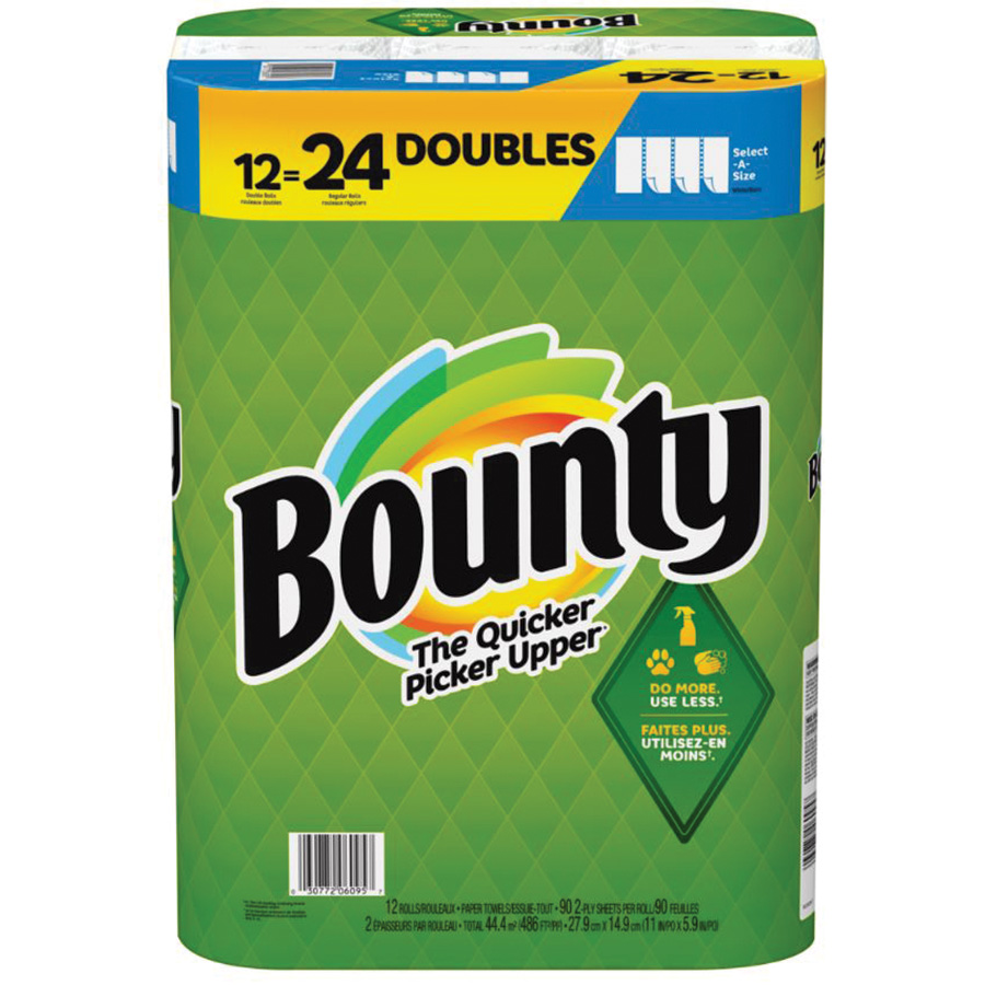 BOUNTY PAPER TOWELS 90 SHEETS SELECT-A-SIZE WHITE