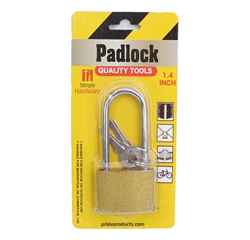BRASS PADLOCK 1 PK 1.5 IN X 1 IN
