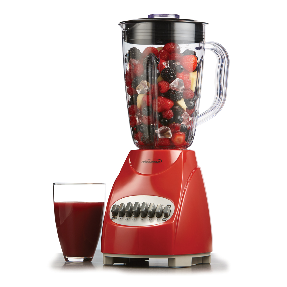 BRENTWOOD BLENDER 50 OZ / 1.5 LRED 12 SPEED+PULSE 350 WATTS PLASTIC JUG CETL LISTED