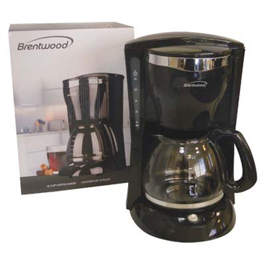 BRENTWOOD COFFEEE MAKER 12 CUP BLACK ETL LISTED
