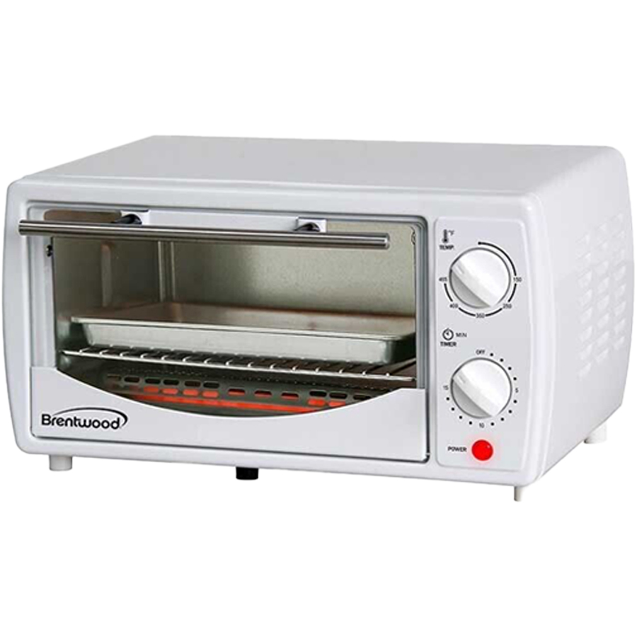 BRENTWOOD TOASTER OVEN 4 SLICE WHITE
