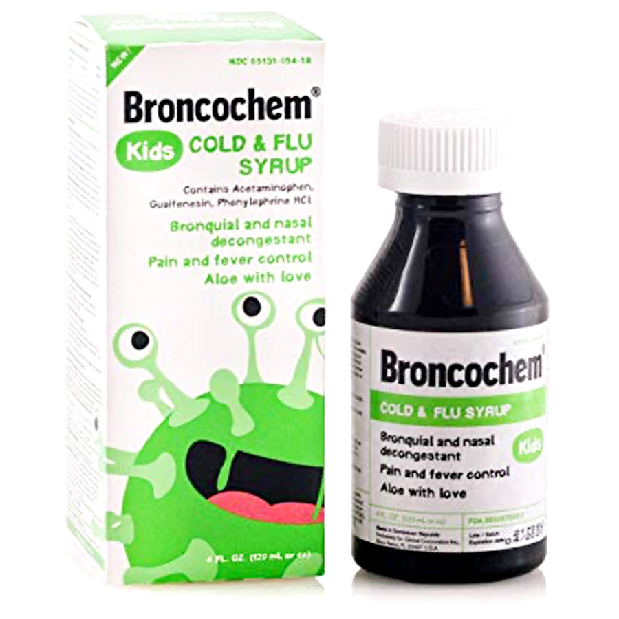 BRONCOCHEM CHILDREN'S LIQUID 4 OZ GREEN ANTIGRIPAL JARABE