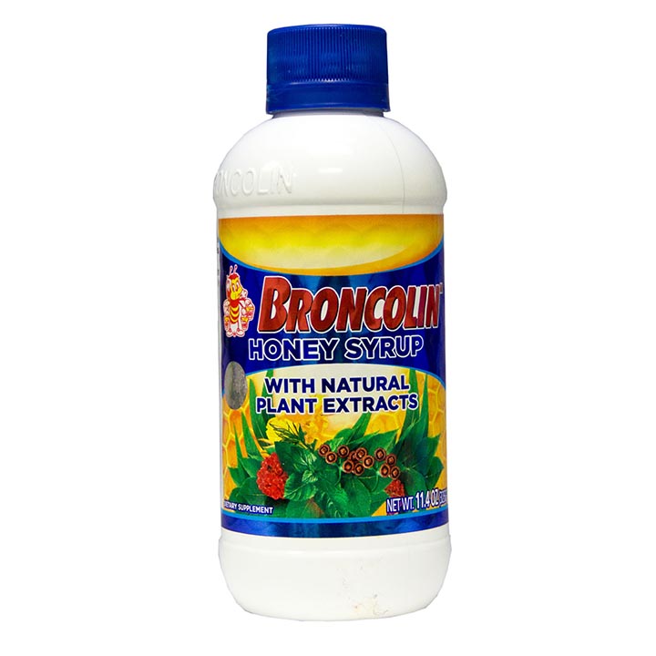 BRONCOLIN COUGH & COLD SYRUP 11.4 OZ REGULAR HONEY SYRUP WITH NATURAL PLANT EXTRACT