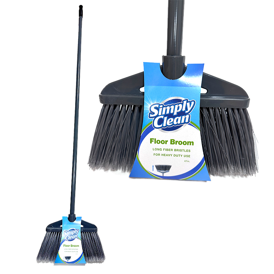 BROOM 47 IN WITH METAL HANDLE LONG FIBER 12.25X1.25X7.25 IN