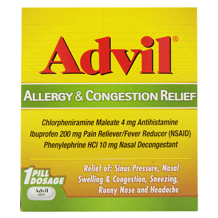 ADVIL ALLERGY CONGESTION 1 CT DISPENSER BOX