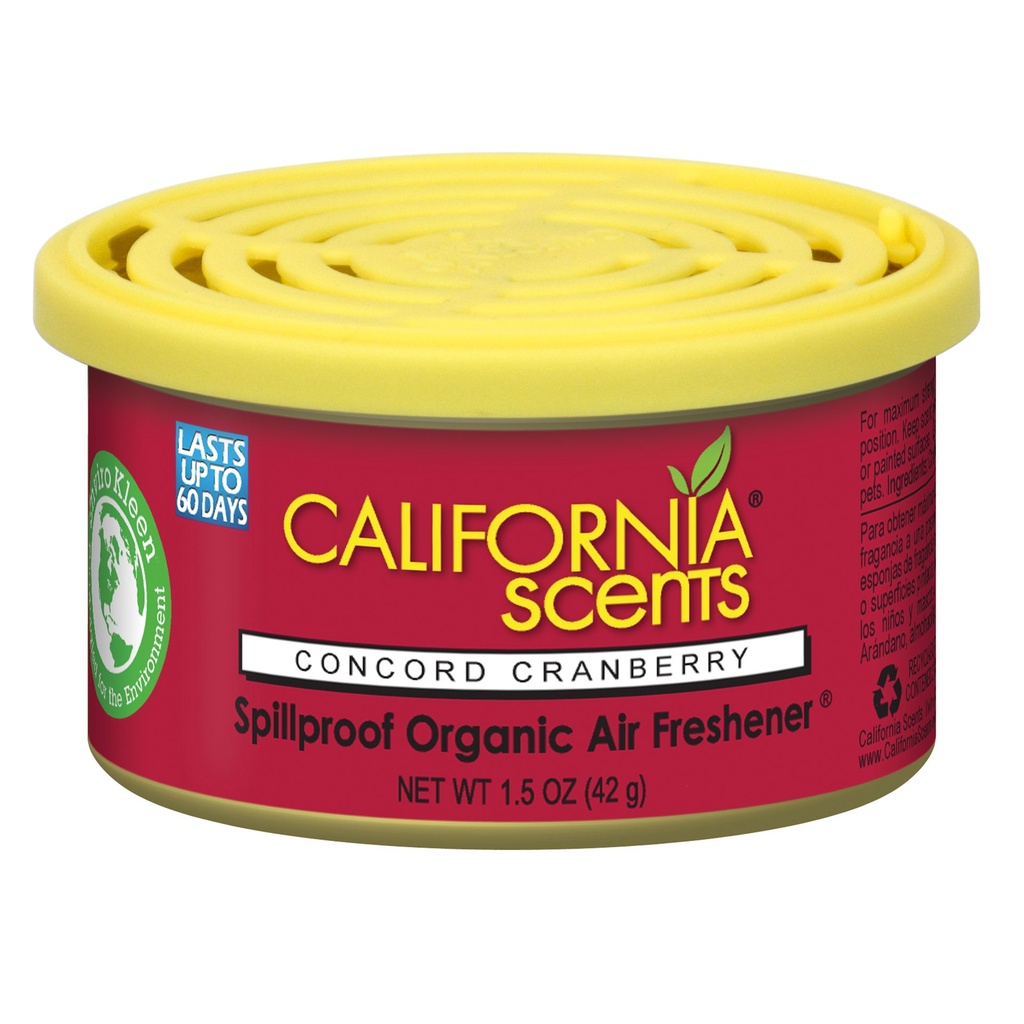 CALIFORNIA SCENTS AIR FRESHENERS 1 CT CONCORD CRANBERRY