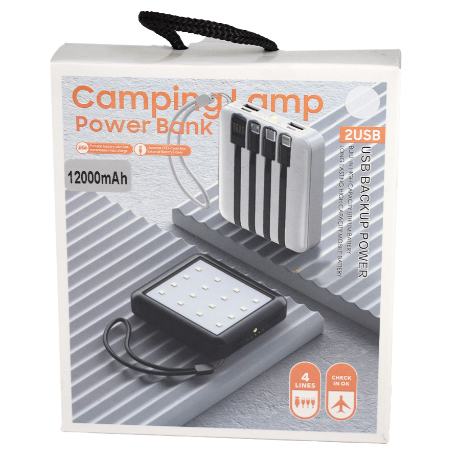 CAMPING LAMP POWER BANK 1 CT 12000 MAH