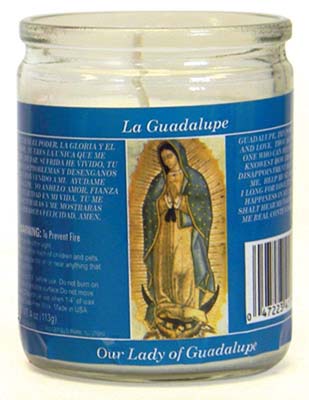 CANDLE RELIGIOUS 3.25 OUR LADY GUADALUPE