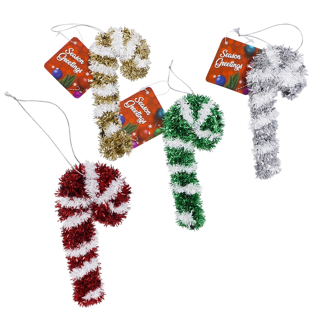 CANDY CANE ORNAMENT 6 IN ASSTD