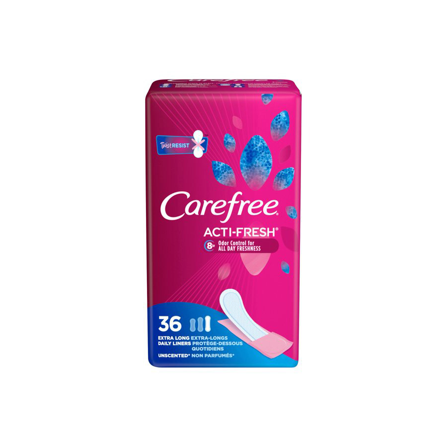 CAREFREE PANTILINERS 36 CT EXTRA LONG TO GO UNSCENTED
