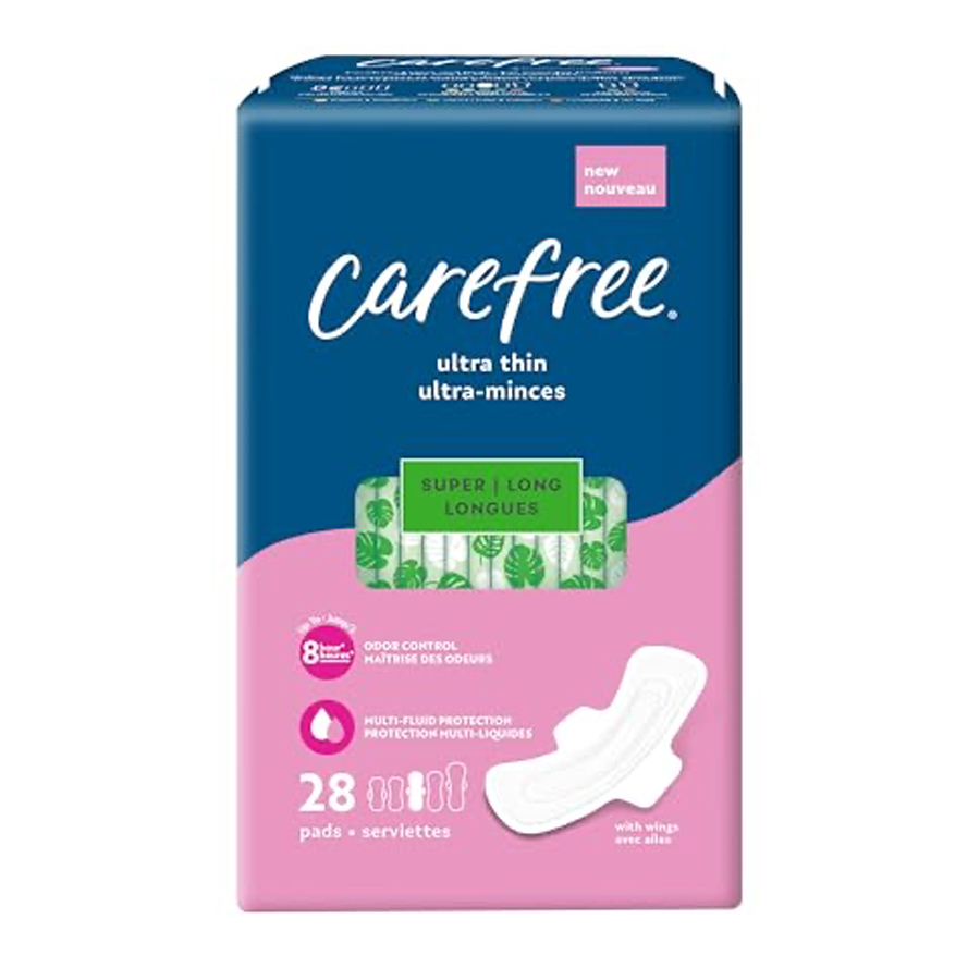 CAREFREE ULTRA THIN 28 CT SUPER LONG WITH WING