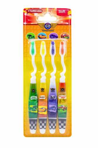 CARS KIDS TOOTHBRUSH 4 PK ORIGINAL