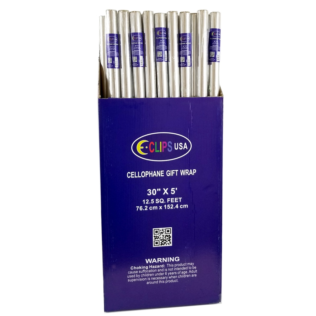 CELLOPHANE CLEAR WRAP 125 SQ FT