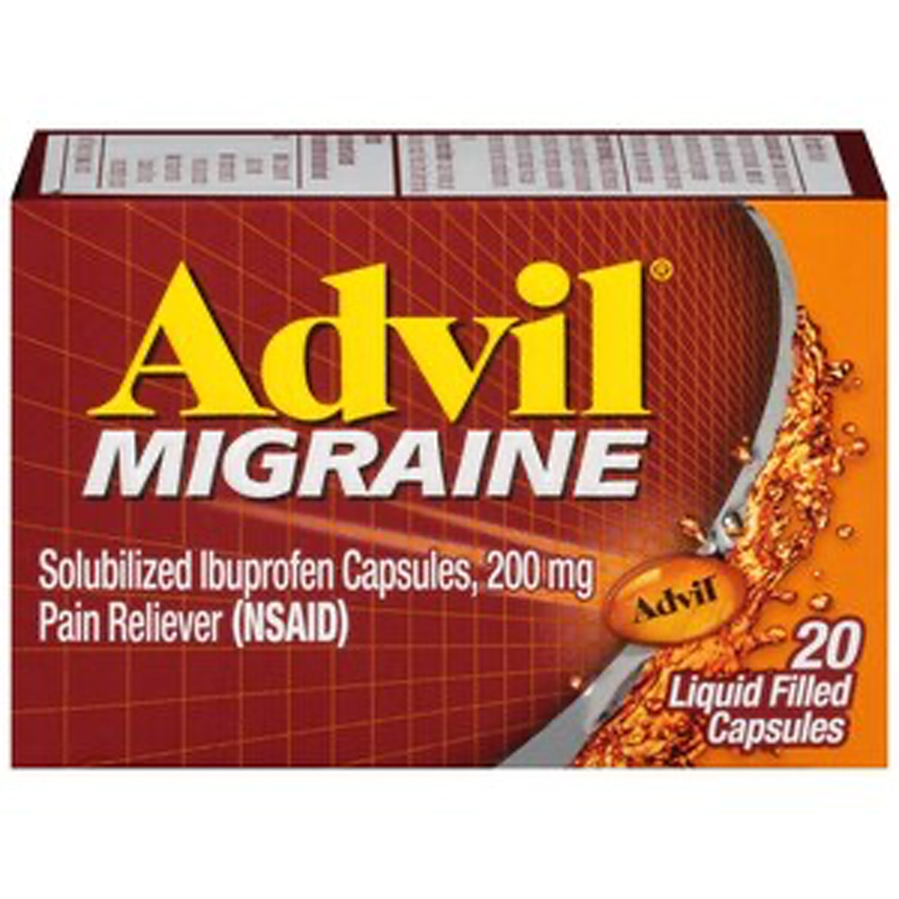 ADVIL LIQUID CAPS 20 CT MIGRAIN PAIN RELIEF