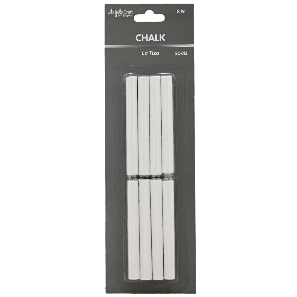 CHALK 8 X 1 CM / 8 CT WHITE