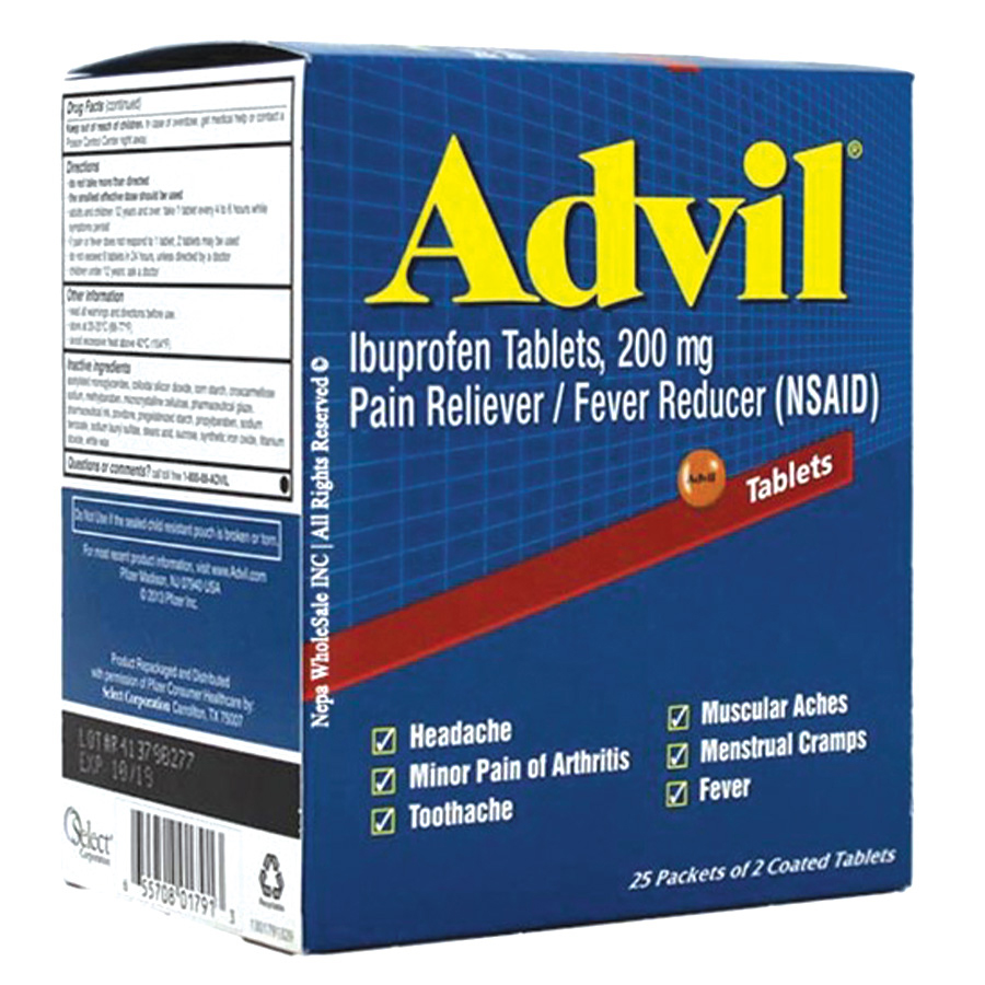 ADVIL PAIN RELEIF 2 CT TABLET DISPENSER BOX