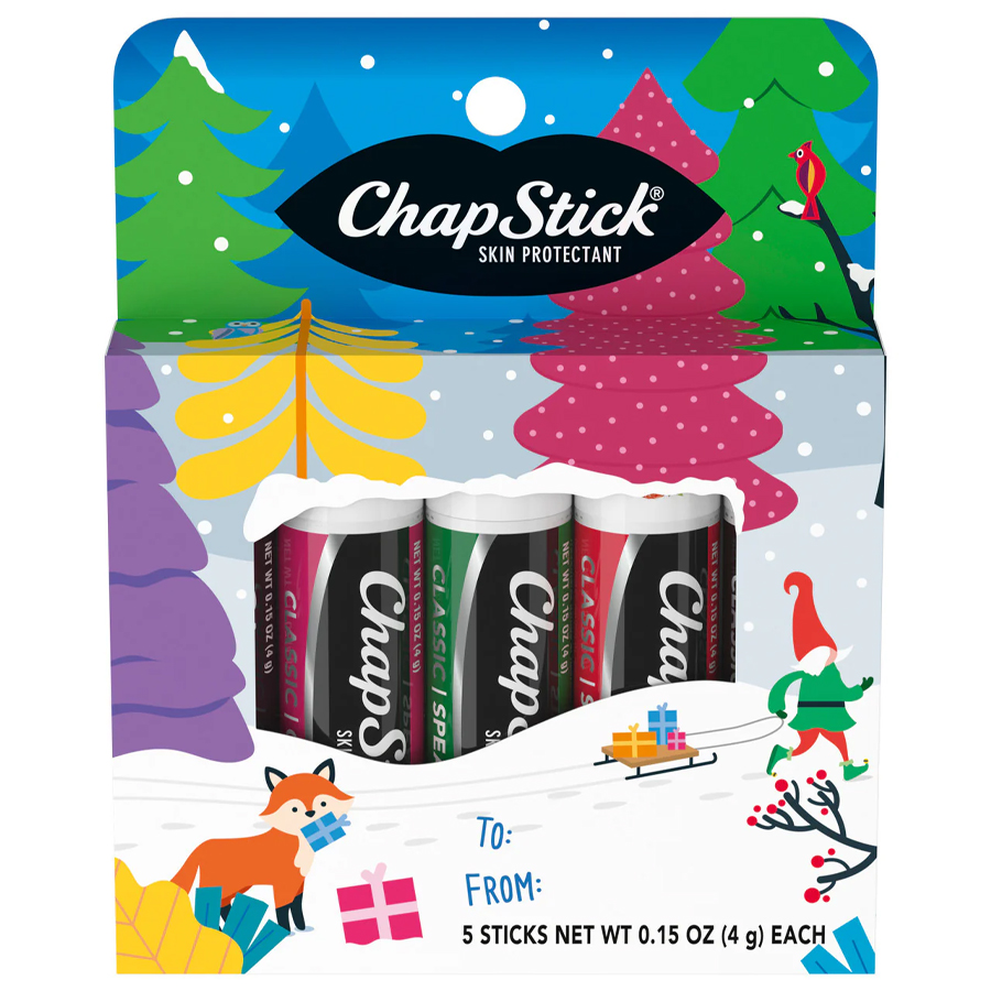 CHAPSTICK LIP BALM 0.15 OZ 5 CT CLASSIC HOLIDAY
