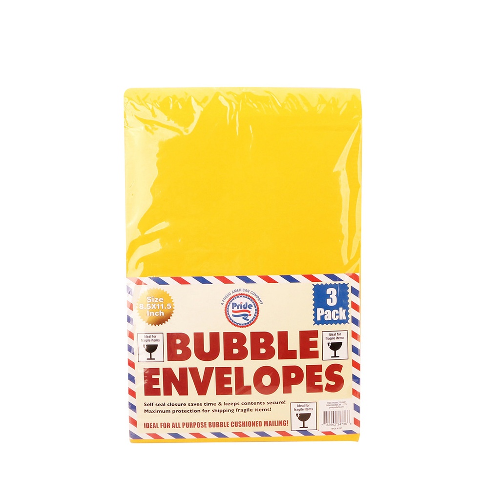 CHECK PLUS BUBBLE ENVELOPE 8.5 X 11.5 IN 3 PK