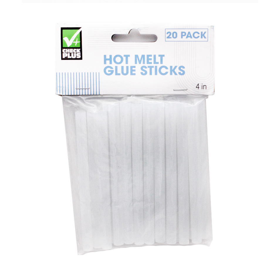 CHECK PLUS GLUE STICK 20 CT 4 IN MINI HOT MELT GLUE STICK