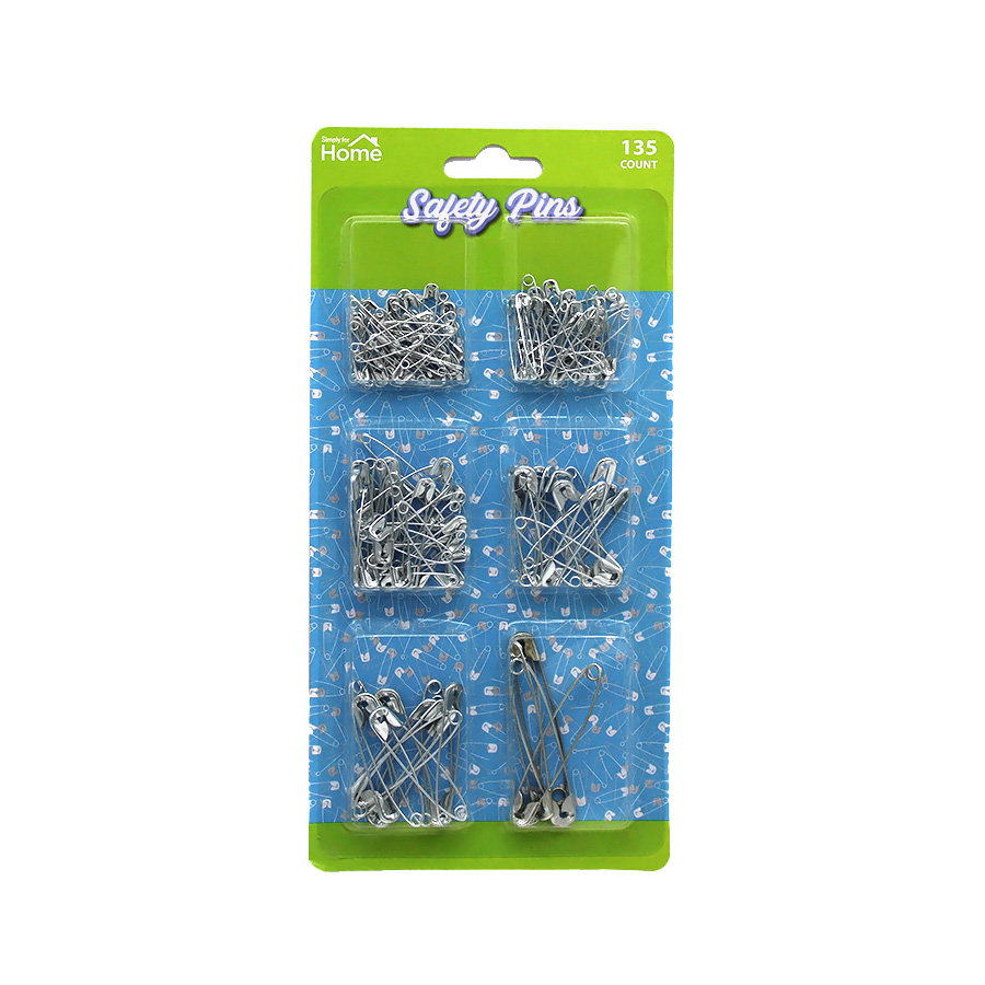 CHECK PLUS SAFETY PINS 135 CT ASSORTED